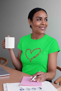 Round Neck T-Shirt (Women) - Dachshund Hearts (10 colours)