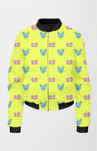 Bomber Jacket (Women) - Psychedelic Bunny