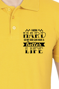 Polo Neck T-Shirt (Men) - Hardworking Pawrent (8 Colours)