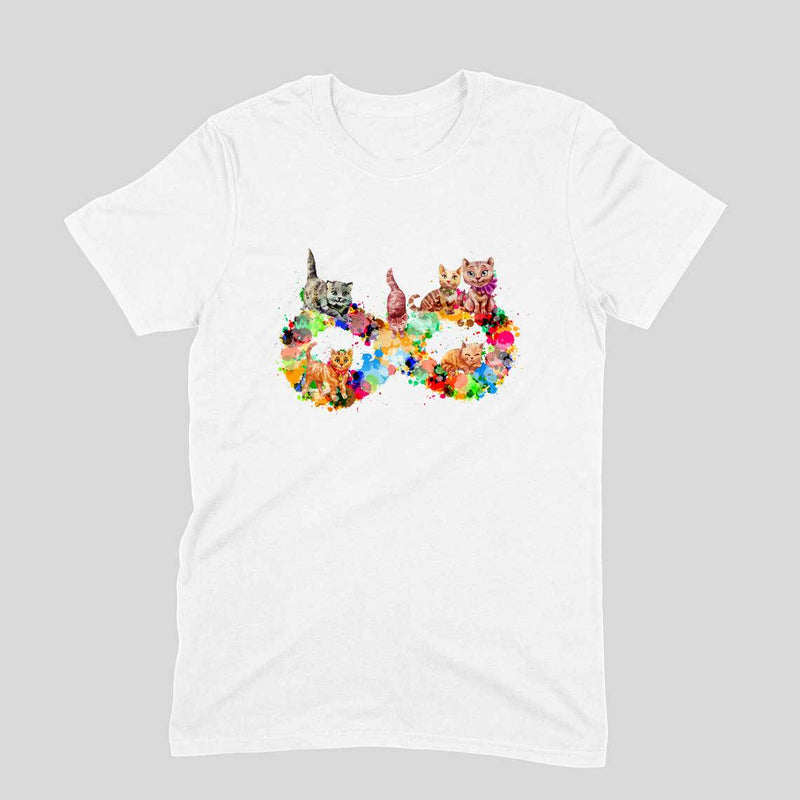 Stepevoli Clothing - Round Neck T-Shirt (Men) - Infinity Cat Love (11 Colours)