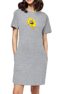 T-shirt Dress With Pockets - A Meowment Of Sunshine (5 Colours)