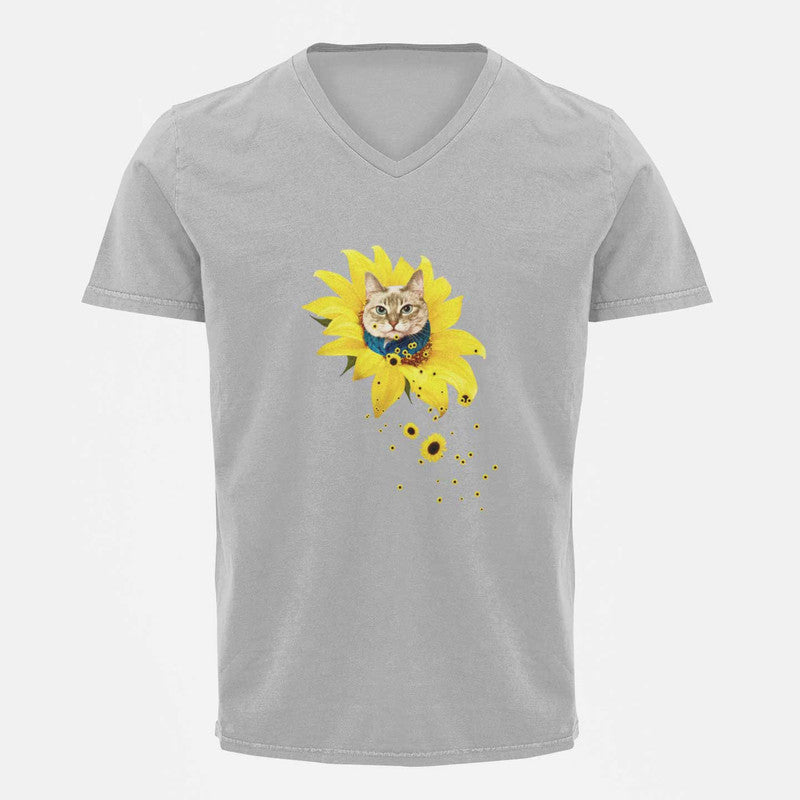 Stepevoli Clothing - V Neck T-Shirt (men) - A Meowment Of Sunshine (5 Colours)
