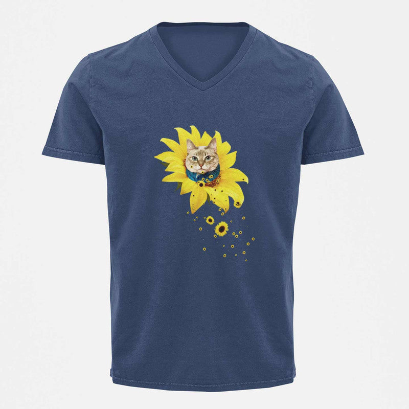 Stepevoli Clothing - V Neck T-Shirt (men) - A Meowment Of Sunshine (5 Colours)