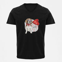 Stepevoli Clothing - V Neck T-Shirt (Men) - Beagle Furever Love (5 Colours)
