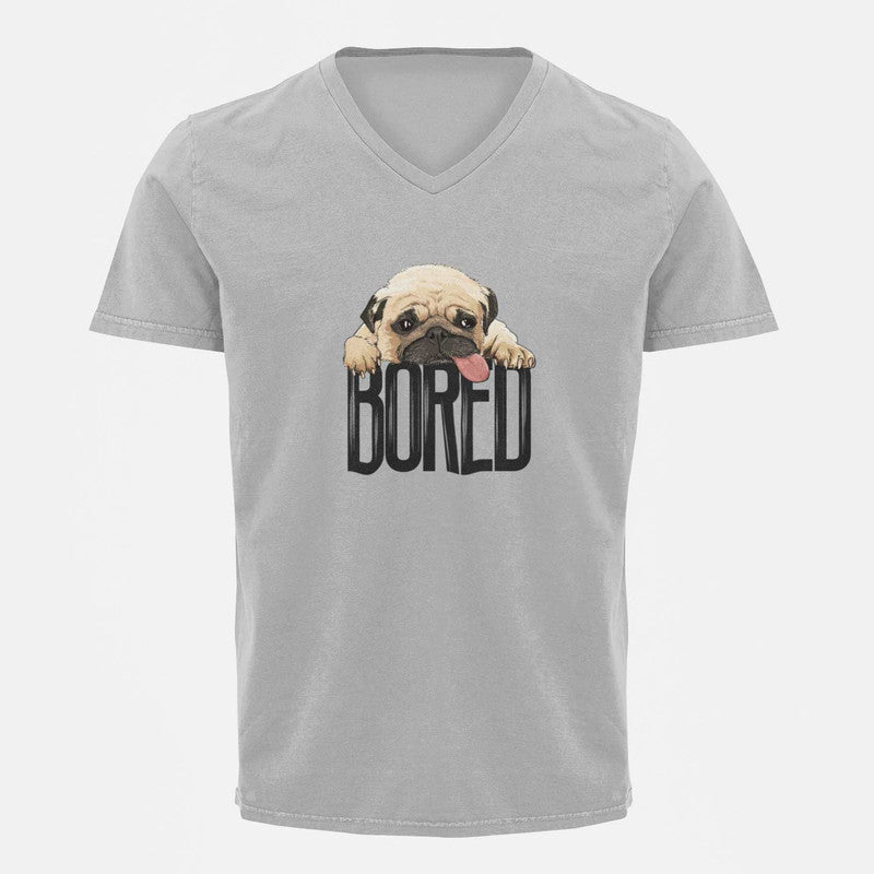 Stepevoli Clothing - V Neck T-Shirt (Men) - Bored Pug Baby (2 Colours)