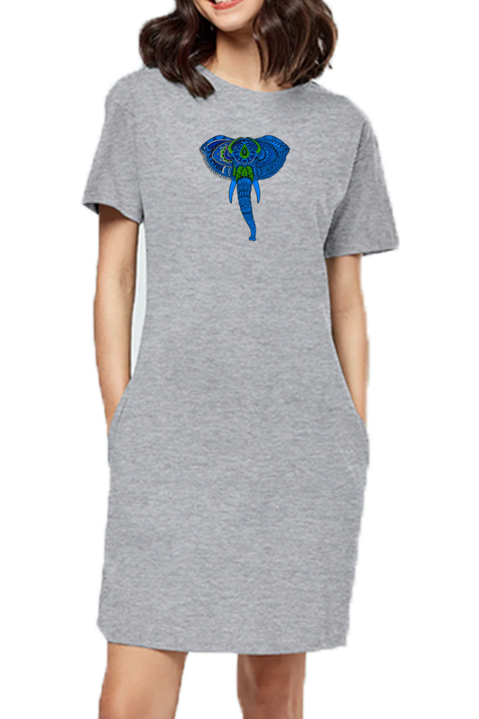 T-shirt Dress With Pockets - Elephantastic (4 Colours)