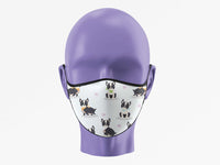 Stepevoli Face Mask - French Bulldog Buddies Face Mask (Pack of 1, 3, 5, 10)