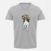 Stepevoli Clothing - V Neck T-Shirt (Men) - Fun Loving Beagle (5 Colours)