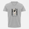 Stepevoli Clothing - V Neck T-Shirt (Men) - Hang In There Pug (2 Colours)