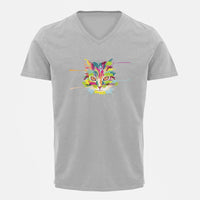 Stepevoli Clothing - V Neck T-Shirt (Men) - Laser Sharp Cat (5 Colours)