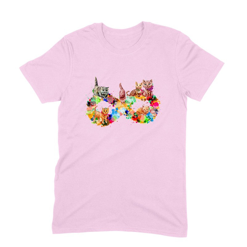 Stepevoli Clothing - Round Neck T-Shirt (Men) - Infinity Cat Love (11 Colours)