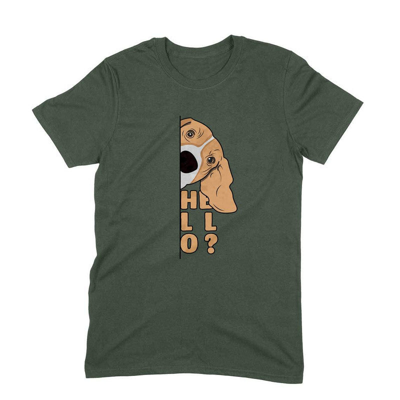 Stepevoli Clothing - Round Neck T-Shirt (Men) - Basset Hound Hello (11 Colours)