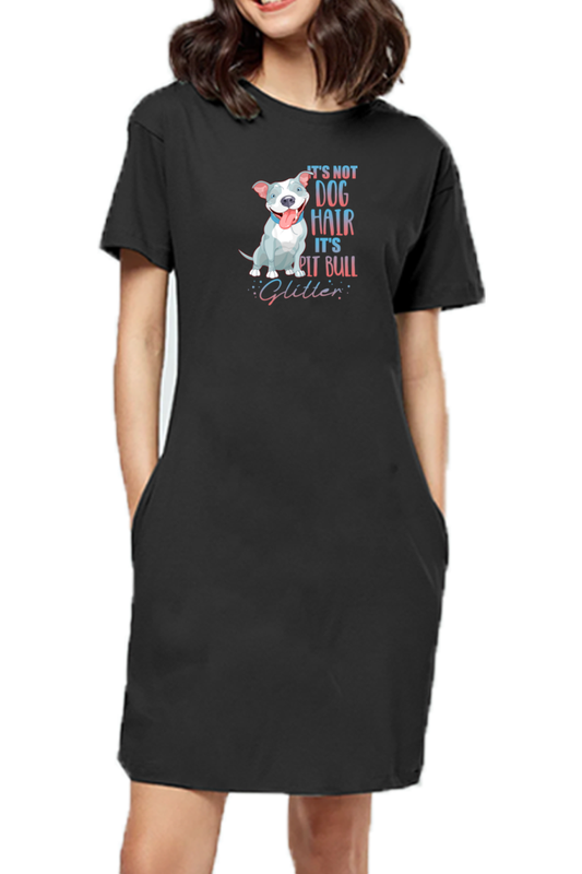 T-shirt Dress With Pockets - Pitbull Glitter (3 Colours)