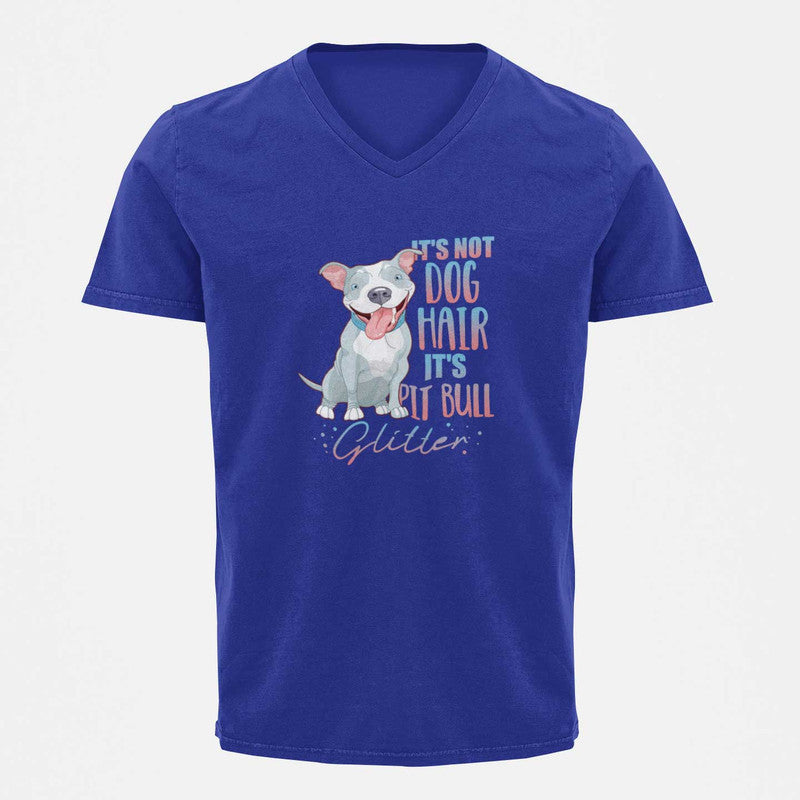 V Neck T-Shirt (Men) - Pitbull Glitter (2 Colours)