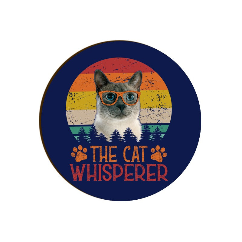 Stepevoli Coasters - The Cat Whisperer Round Coaster