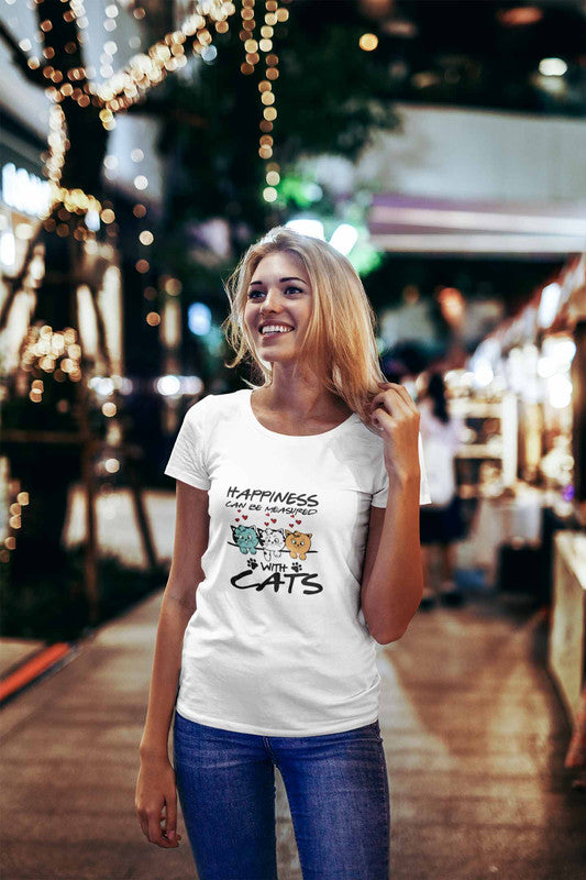 Stepevoli Clothing - Round Neck T-Shirt (Women) - Feline Happy (10 Colours)