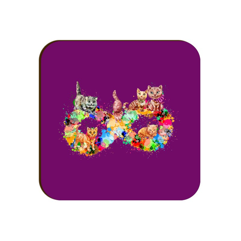 Stepevoli Coasters - Infinity Cat Love Square Coaster