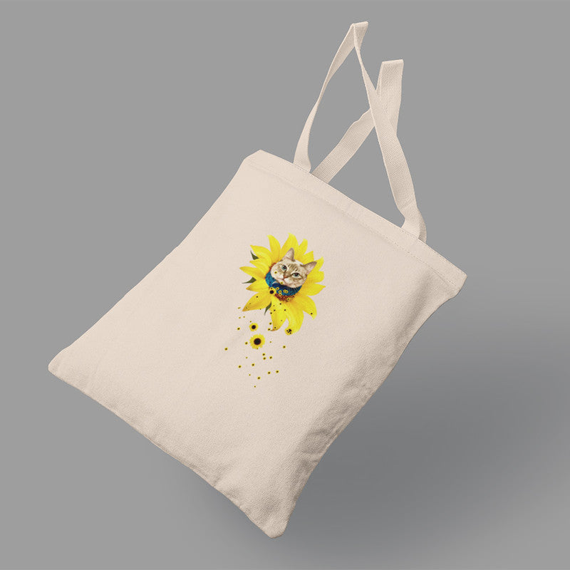 Stepevoli Tote Bags - A Meowment Of Sunshine Tote Bag