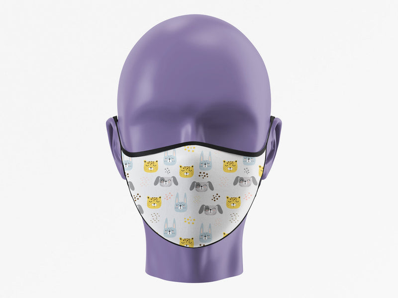 Stepevoli Face Mask - Animal Friends Face Mask (Pack of 1, 3, 5, 10)