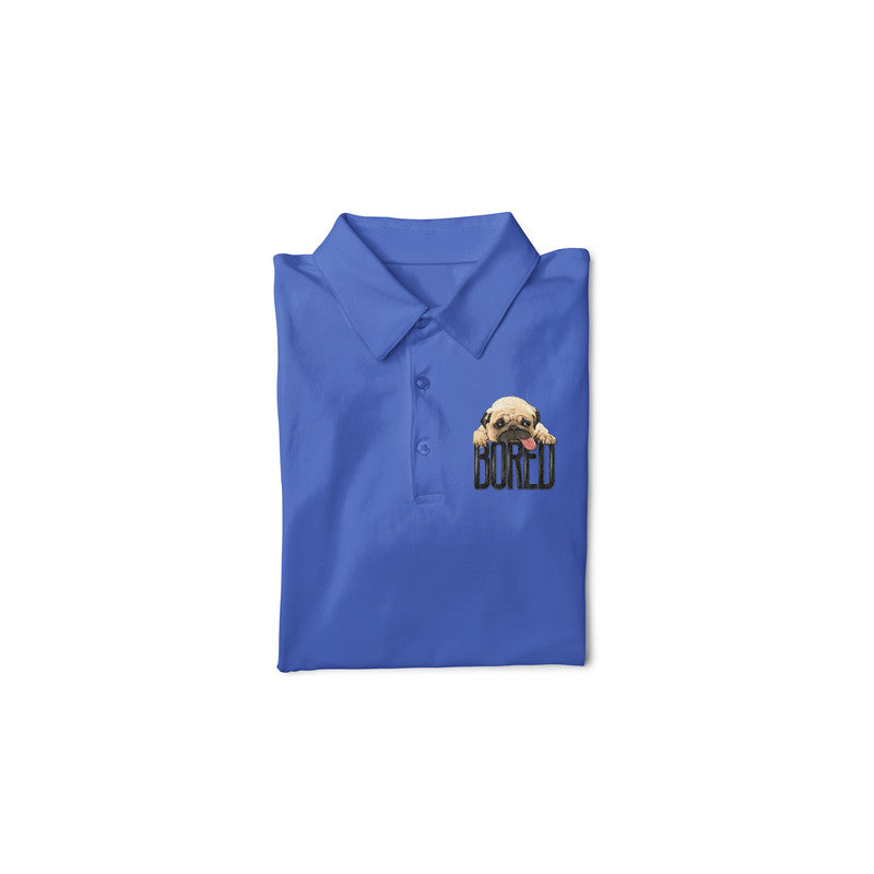 Stepevoli Clothing - Polo Neck T-Shirt (Men) - Bored Pug Baby (5 Colours)