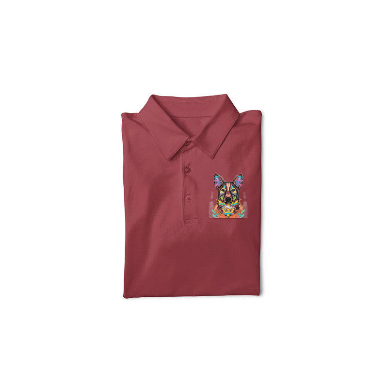 Stepevoli Clothing - Polo Neck T-Shirt (Men) - Happy Corgi (11 Colours)