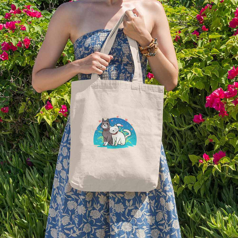 Stepevoli Tote Bags - Pawsitively Adorable Cats Tote Bag