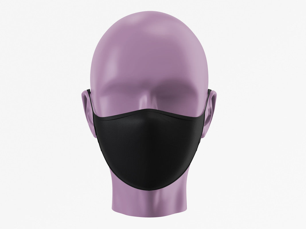 Stepevoli Face Mask - Plain Face Mask - Black (Pack of 1, 3, 5, 10)