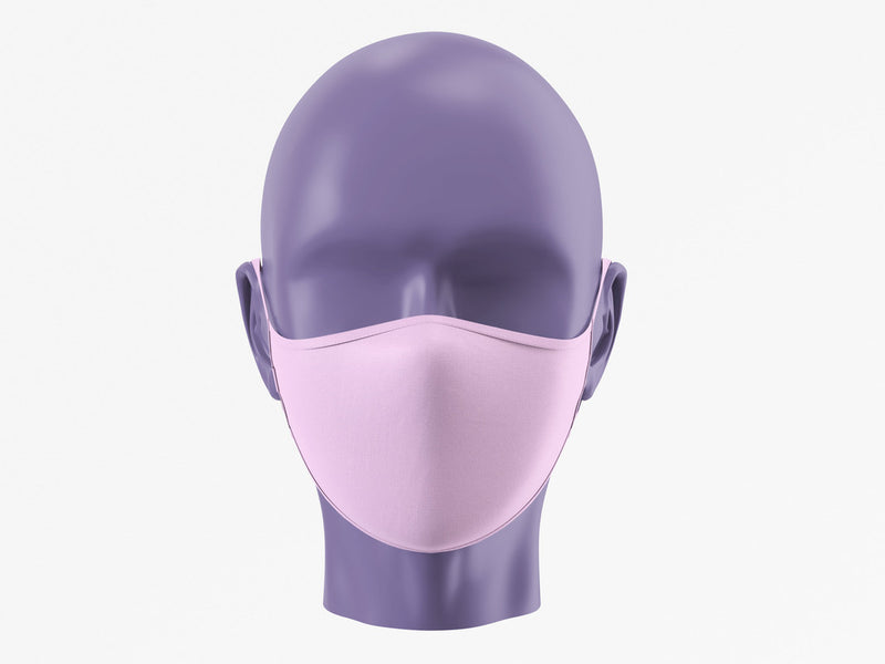 Stepevoli Face Mask - Plain Face Mask - Light Pink (Pack of 1, 3, 5, 10)