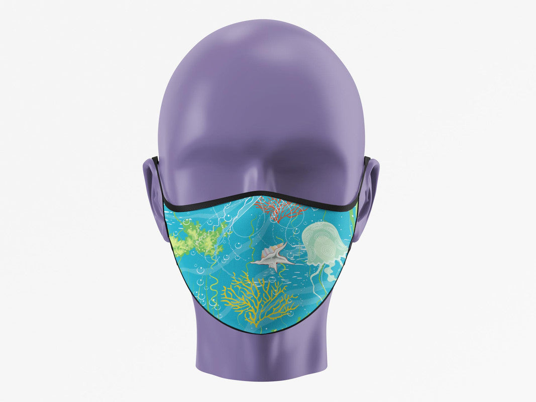 Stepevoli Face Mask - Stunning Sealife Face Mask (Pack of 1, 3, 5, 10)