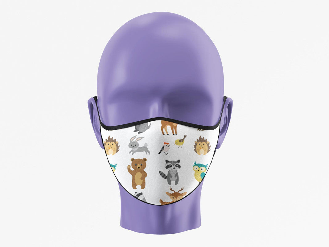 Stepevoli Face Mask - Woodland Creatures Face Mask (Pack of 1, 3, 5, 10)