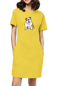 Stepevoli Clothing - Long Top (Women) - Wringkly Sprinkly Bulldog (6 Colours)