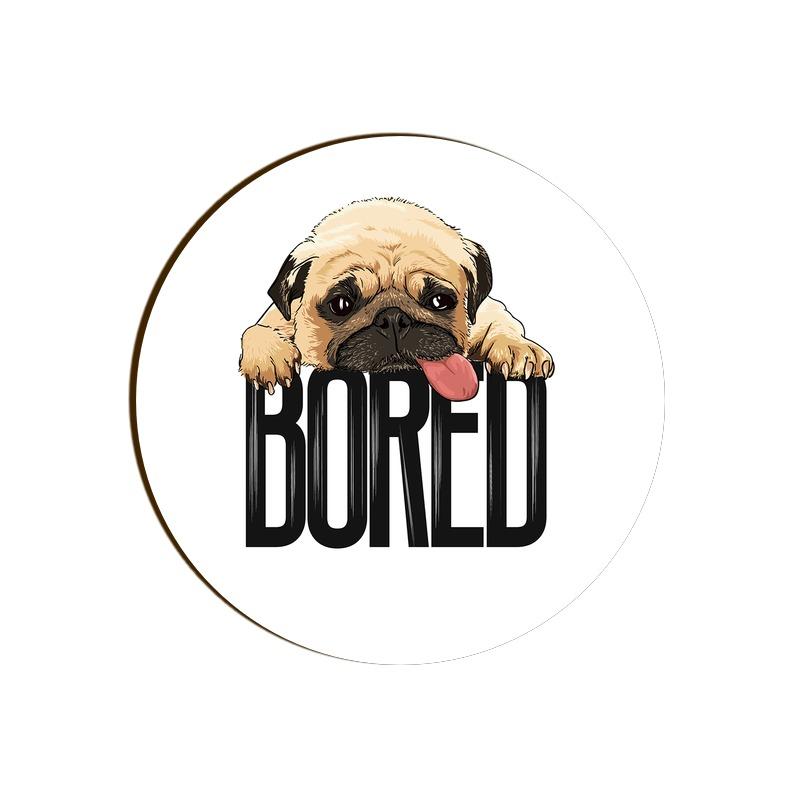 Stepevoli Coasters - Bored Pug Baby Round Coaster