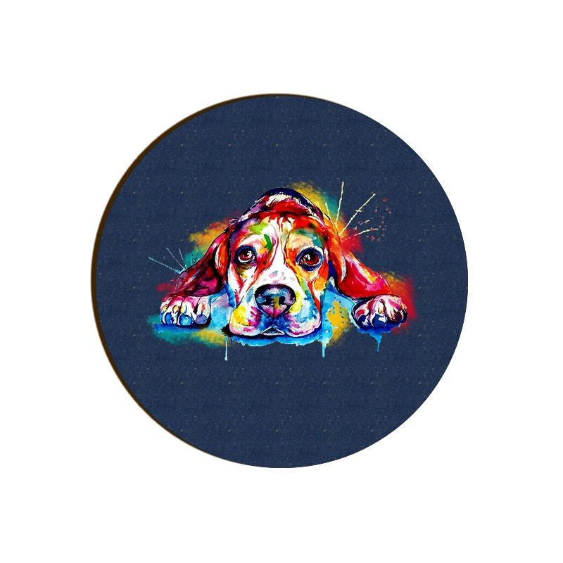 Stepevoli Coasters - Droopy Dog Eyes Round Coaster
