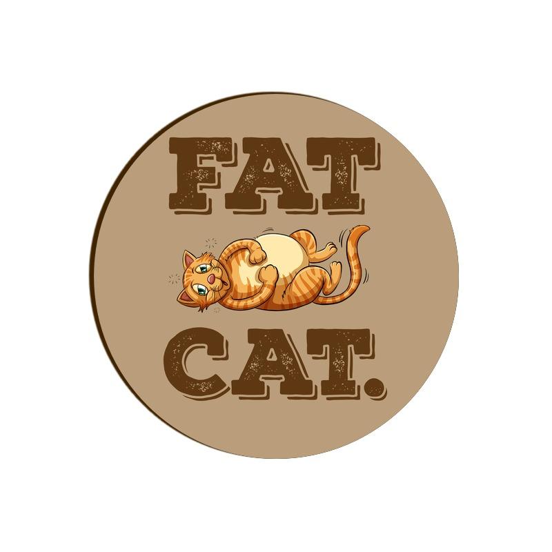 Stepevoli Coasters - Fat Cat Round Coaster