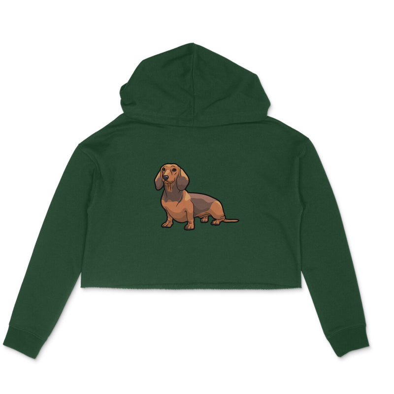 Stepevoli Clothing - Crop Hoodie (Women) - Dash Dash Dachshund (6 Colours)