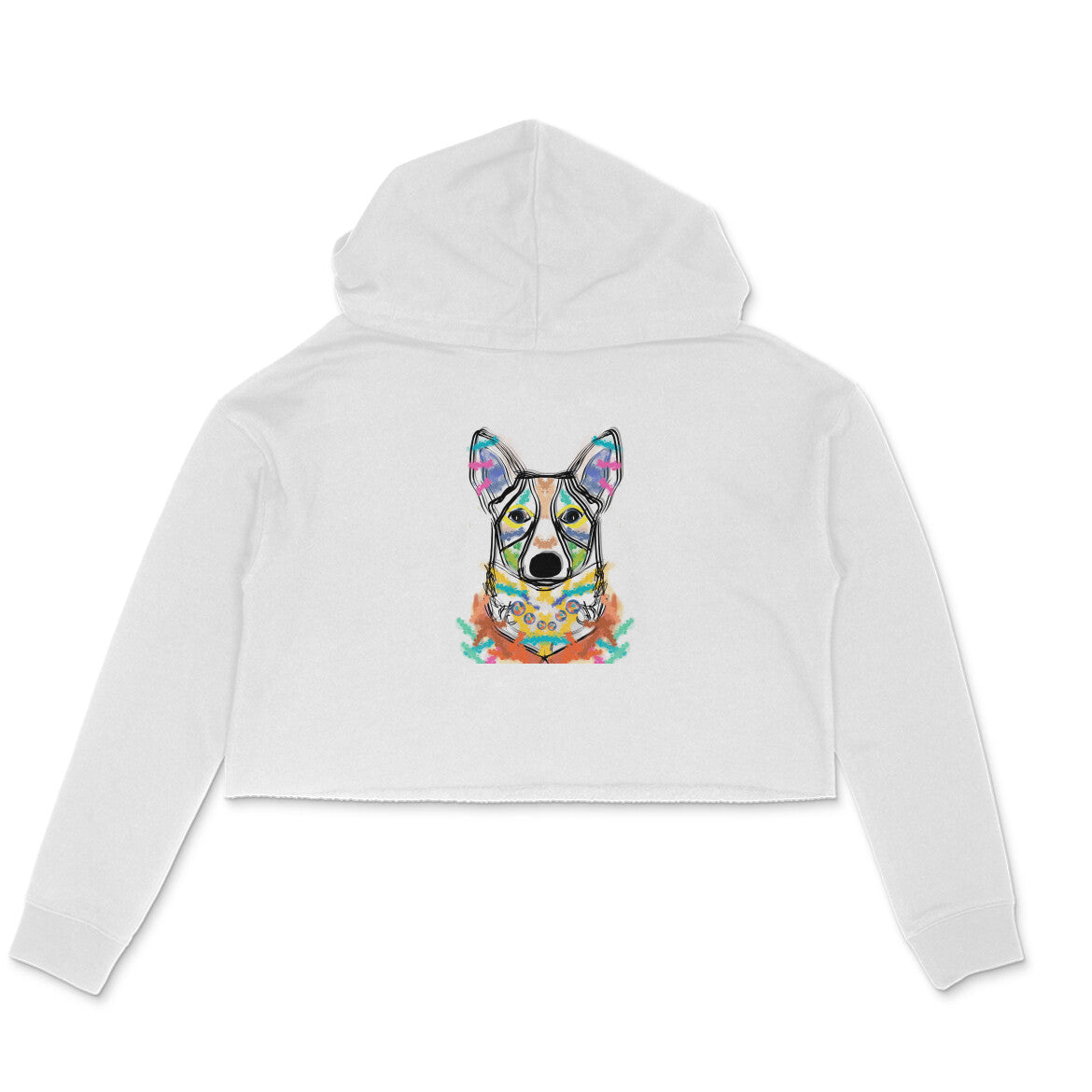 Stepevoli Clothing - Crop Hoodie (Women) - Happy Corgi (6 Colours)