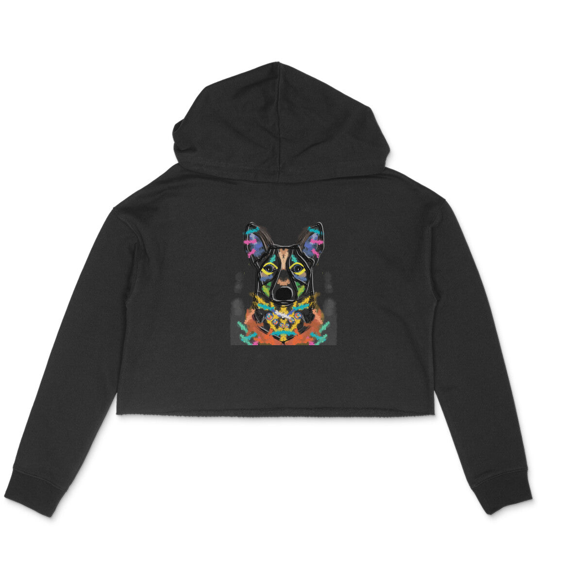 Stepevoli Clothing - Crop Hoodie (Women) - Happy Corgi (6 Colours)