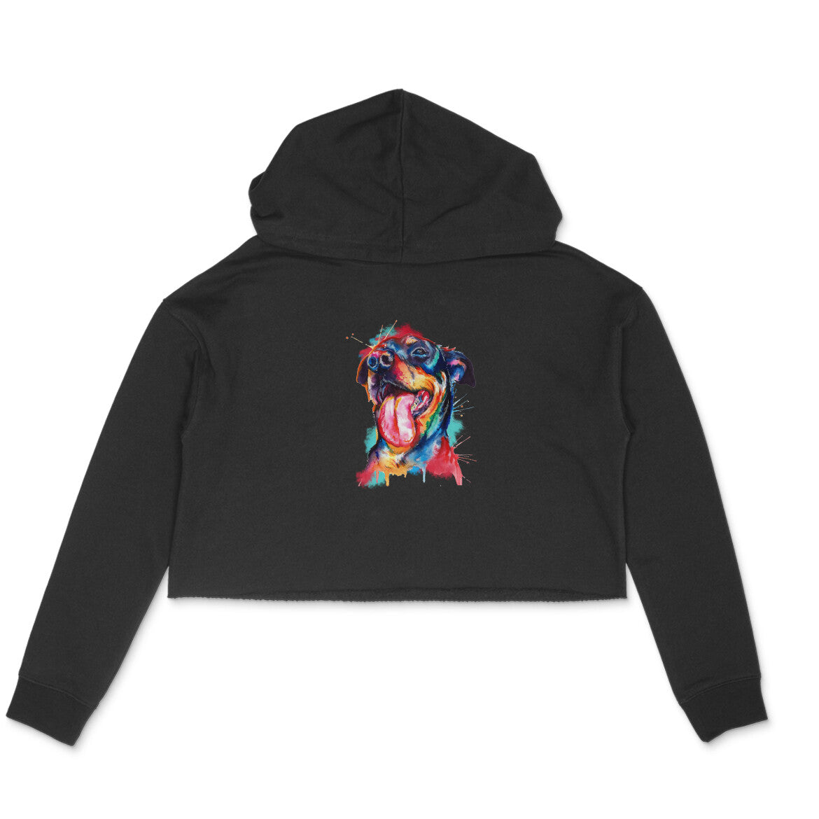 Stepevoli Clothing - Crop Hoodie (Women) - Pawfectly Bright Hound (6 Colours)