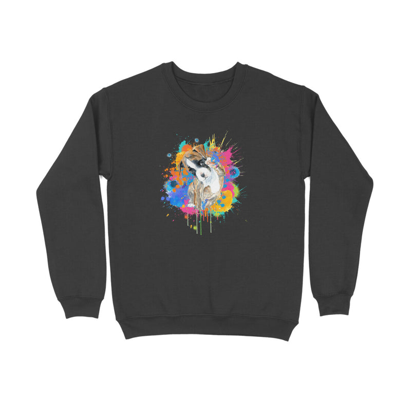Stepevoli Clothing - Sweatshirt (Unisex) - Splashes Of Joy Puppy (8 Colours)