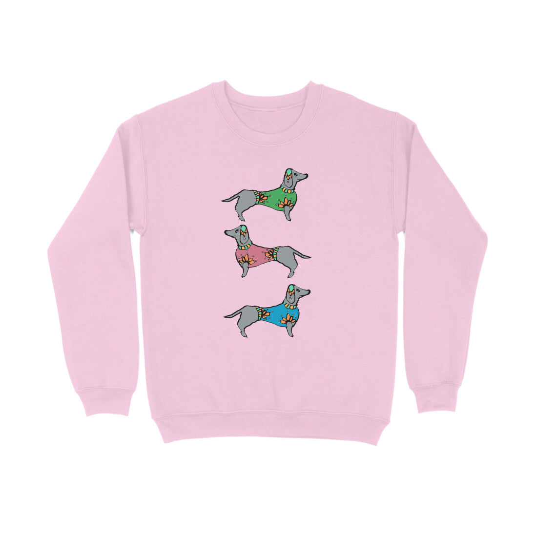 Stepevoli Clothing - Sweatshirt (Unisex) - Three Dachshunds (8 Colours)
