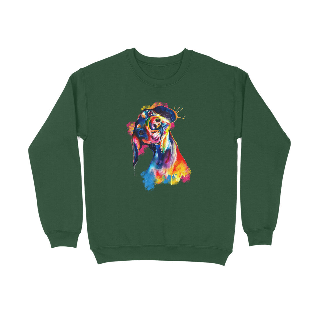 Stepevoli Clothing - Sweatshirt (Unisex) - Tilted Head Rainbow Dog (8 Colours)