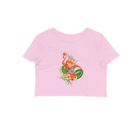 Stepevoli Clothing - Crop Top (Women) - Fashionable Flamingo (12 Colours)
