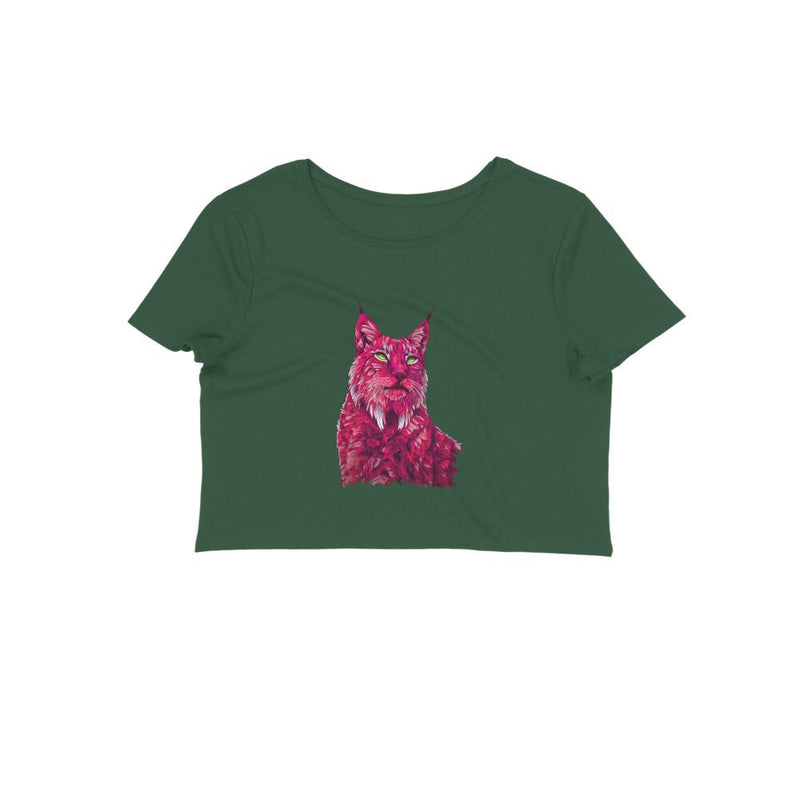 Stepevoli Clothing - Crop Top (Women) - Roar Of The Fuchsia Lion (10 Colours)
