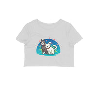 Stepevoli Clothing - Crop Top (Women) - Pawsitively Adorable Cats (12 Colours)
