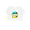 Stepevoli Clothing - Crop Top (Women) - Cat With Glasses (12 Colours)