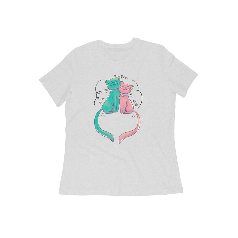 Stepevoli Clothing - Round Neck T-Shirt (Women) - Cats In Love (16 Colours)
