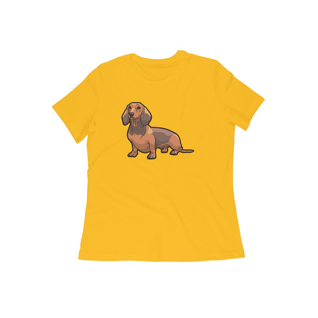 Stepevoli Clothing - Round Neck T-Shirt (Women) - Dash Dash Dachshund (16 Colours)