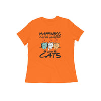 Stepevoli Clothing - Round Neck T-Shirt (Women) - Feline Happy (10 Colours)