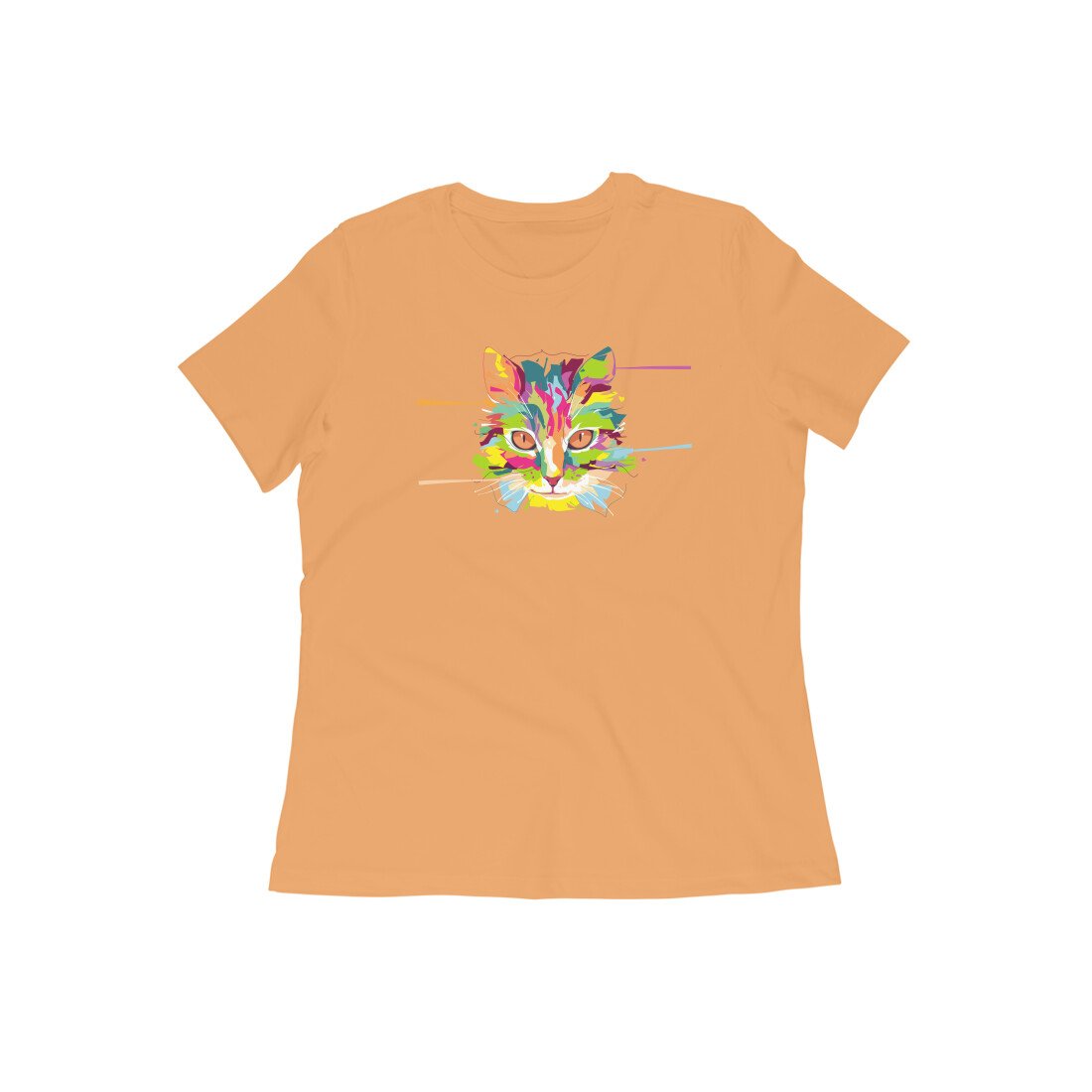 Stepevoli Clothing - Round Neck T-Shirt (Women) - Laser Sharp Cat (15 Colours)