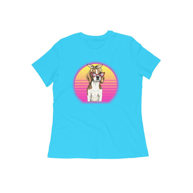 Stepevoli Clothing - Round Neck T-Shirt (Women) - Lil Miss Beagle (15 Colours)